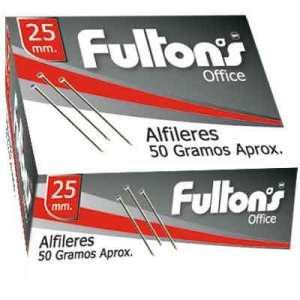 Alfileres cromados 25 mm. (50 gr) Fultons