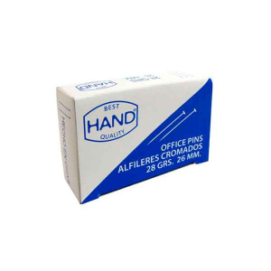 Alfileres cromados 26 mm. (28 gr) Hand