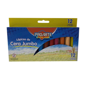Lápices de cera jumbo 12 unidades Proarte