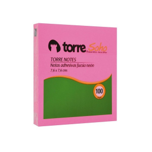 Notas adhesivas fucsia neón Torre