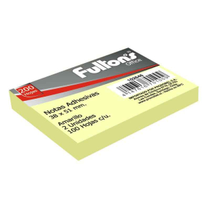 Notas adhesivas amarillo 37,5 x 50 mm (2) Fultons