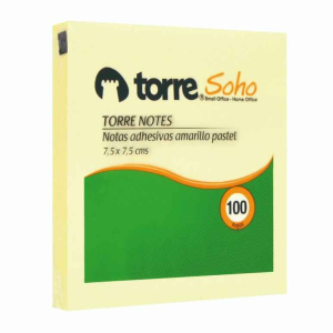 Notas adhesivas amarillo pastel Torre