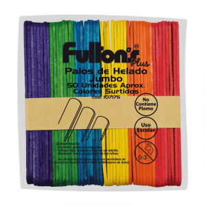 Palos de helado jumbo colores surtidos Fultons