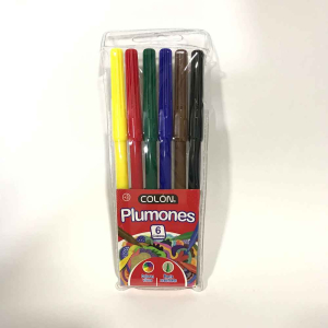 Plumones 6 colores Colón