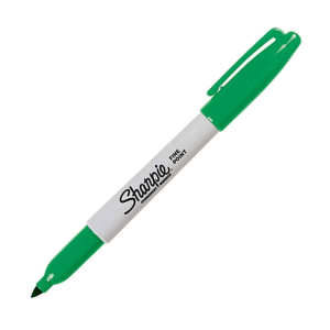 Plumón permanente punta fina verde Sharpie