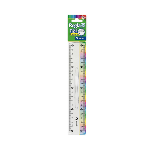 Regla 20 cm. Plástica con manilla Torre