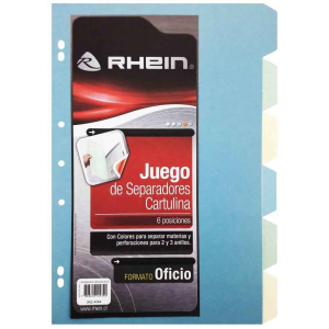 Separadores oficio 6 posiciones - Rhein