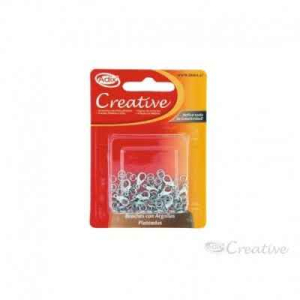Broches con argollas plateadas Adix