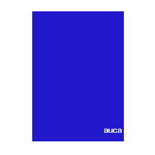 Carpeta plastificada oficio, con gusano - Azul - Auca