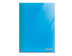 Carpeta plastificada oficio, con gusano - Celeste - Proarte