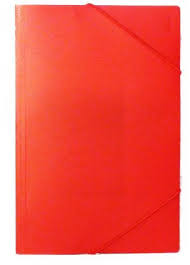 Carpeta Portadocumento PVC con elástico oficio - Rojo - Lavoro