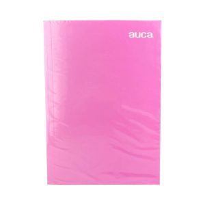 Carpeta plastificada oficio, con gusano - Rosado - Auca