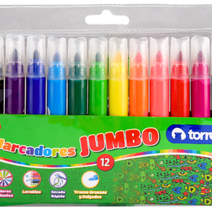 Plumones 12 colores Jumbo (Marcadores) - Torre