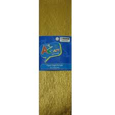 Papel crepé dorado 50x200 cms (pliego) - Art and Craft