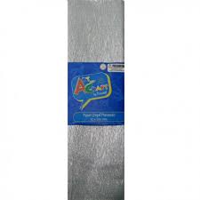 Papel crepé plateado 50x200 cms (pliego) - Art and Craft