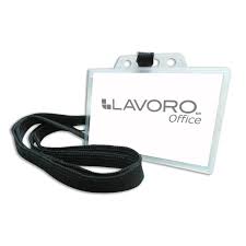 Porta credencial con cordón negro 9×5,8 cms – Lavoro