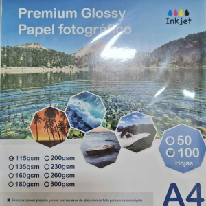 Papel fotográfico Premium Glossy 115gsm A4 (100 hojas) - Lee Centro