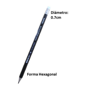 Lápiz grafito hexagonal con goma HB Nro. 2 - Proarte