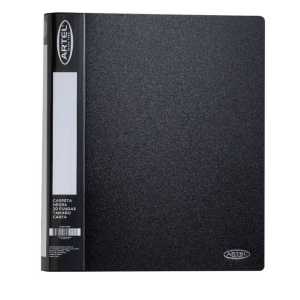 Carpeta negra con 20 fundas carta - Artel