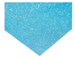 Goma eva glitter 20x30 cm Turquesa