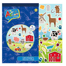 Libro stickers mascotas y granja