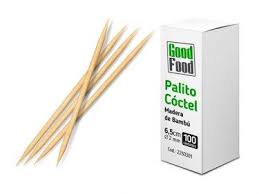 Palito cóctel (mondadiente) madera Bambú - Good Food (100 u.)