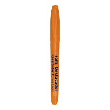 Destacador bolsillo punta biselada Naranja Fluor