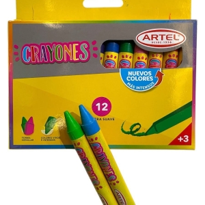Lápices de cera Crayones 12 colores Artel (2010.0010)