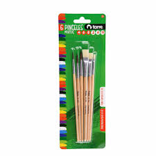 Set Pinceles Mixtos Plano y Redondo - Torre