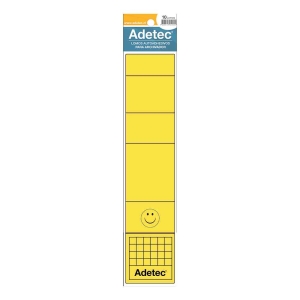 Lomos autoadhesivos para archivador Amarillo - Adetec