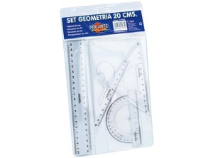 Set geometría 4 piezas 20 cms. Proarte